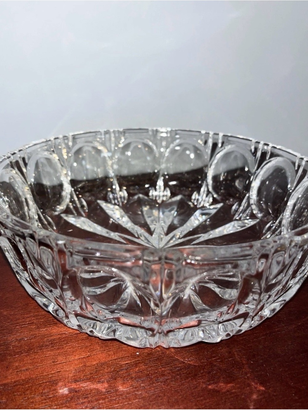 Clear Cut Glass Serving Bowl - Classic Crystal